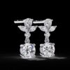 Luxury Leaf Drop Diamond Earrings Made In 18/14/10 KT Gold Studded With Certified Lab Diamonds For The Wedding And Anniversary Gift For Her
