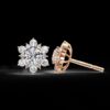Beautiful Snowflake Round Diamond Earring Made In 18/14/10KT Gold Studded With Certified Lab Diamond For The Wedding And Anniversary Gift