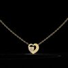 Elegant Heart Diamond Pendant Made In 18 / 14 / 10 KT Gold Embellished With Certified Lab Diamonds For Anniversary And Birthday Gift