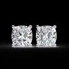 Classic Cushion Cut Stud Earrings Made In 18 / 14 / 10 KT Gold Embellished With Certified Lab Diamonds For Anniversary And Birthday Gift