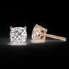 Classic Cushion Cut Stud Earrings Made In 18 / 14 / 10 KT Gold Embellished With Certified Lab Diamonds For Anniversary And Birthday Gift