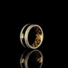 Beautiful High Polish Unisex Diamond Ring Made In 18/14/10KT Gold Studded With Shinny Moissanite Black Diamond For Birthday And Unisex Gift