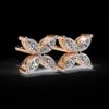 Floral Marquise Diamond Stud Earrings Made In 18 / 14 / 10 KT Gold Studded With Certified Lab Diamonds For The Wedding And Anniversary Gift