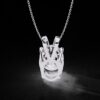Elegant Oval Cut Solitaire Pendant Made In 18 / 14 / 10 KT Gold Embellished With Certified Lab Diamonds For Anniversary And Birthday Gift