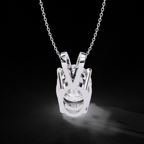 Elegant Oval Cut Solitaire Pendant Made In 18 / 14 / 10 KT Gold Embellished With Certified Lab Diamonds For Anniversary And Birthday Gift