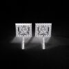 Princess Cut Diamond Stud Earrings Made In 18 / 14 / 10 KT Gold Embellished With Certified Lab Diamonds For Anniversary And Birthday Gift
