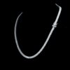 Luxury Round Cut 5 MM Tennis Chain Made In 925 Sterling Silver Studded With Shinny Moissanite Diamonds For The Birthday Gift , Unisex Chain