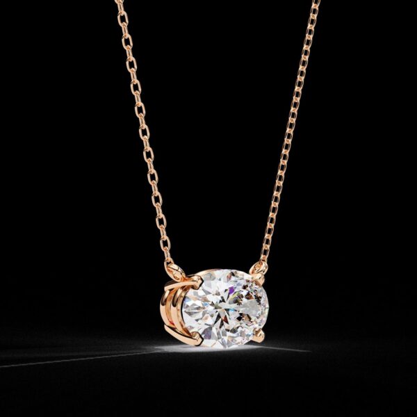 Eternal Sparkle Oval Diamond Pendant Made In 18 / 14 /10K T Gold Embellished With Certified Lab Diamond For The Anniversary Gift For Her