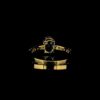 Elegant Oval Blue Aqua & Diamond Ring Made In 18/14/10 KT Gold Studded With Shinny Moissanite Diamonds For The Wedding And Anniversary Gift