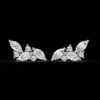 Marquise & Round Diamond Cluster Stud Earrings Made In 18/14/10KT Gold Studded With Certified Lab Diamond For Anniversary And Birthday Gift