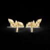 Marquise & Round Diamond Cluster Stud Earrings Made In 18/14/10KT Gold Studded With Certified Lab Diamond For Anniversary And Birthday Gift
