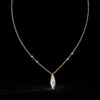 Beautiful Cone & Triangle Pendant Made In 18 / 14 /10K T Gold Embellished With Certified Lab Diamond For The Anniversary Gift For Her