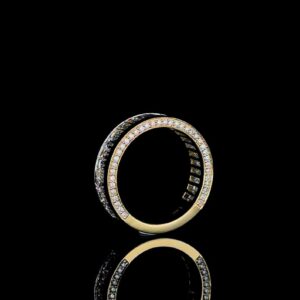 Eternity Emerald Diamond Ring Made In 18 / 14 / 10 KT Gold Embellished With Shinny Moissanite Diamonds For The Wedding And Anniversary Gift