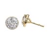 Dazzling Round Cut Diamond Earring Made In 18 / 14 / 10KT Gold Embellished With Certified Lab Diamond For Anniversary And Birthday Gift