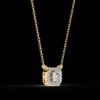 Minimalist Round Diamond Pendant Made In 18 / 14 / 10 KT Gold Embellished With Certified Lab Diamond For The Anniversary Gift For Her