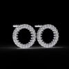Eternity Elegance Round Diamond Earring Made In 18/14/10 KT Gold Embellished With Certified Lab Diamond For The Anniversary And Wedding Gift