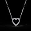 Elegant Heart Round Diamond Pendant Made In 18/14/10 KT Gold Embellished With Certified Lab Diamonds For The Anniversary And Birthday Gift