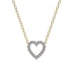Elegant Heart Round Diamond Pendant Made In 18/14/10 KT Gold Embellished With Certified Lab Diamonds For The Anniversary And Birthday Gift