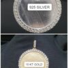 Iced Out Photo Pendant With Illusion Setting Made in 14 KT Gold & 10 KT Gold Embellished With Shinny Moissanite Stone For The Memorial Gift
