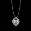 Sparkling Round Cut Diamond Pendant Made In 18 / 14 / 10 KT Gold Embellished With Certified Lab Diamonds For The Anniversary Gift For Her