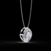 Sparkling Round Cut Diamond Pendant Made In 18 / 14 / 10 KT Gold Embellished With Certified Lab Diamonds For The Anniversary Gift For Her