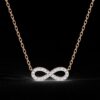 Elegant Infinity Symbol Pendant Made In 18 / 14 / 10 KT Gold Embellished With Certified Lab Diamond For The Anniversary Gift For Her
