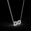 Elegant Infinity Symbol Pendant Made In 18 / 14 / 10 KT Gold Embellished With Certified Lab Diamond For The Anniversary Gift For Her