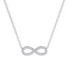 Elegant Infinity Symbol Pendant Made In 18 / 14 / 10 KT Gold Embellished With Certified Lab Diamond For The Anniversary Gift For Her