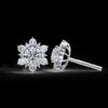 Beautiful Snowflake Round Diamond Earring Made In 18/14/10KT Gold Studded With Certified Lab Diamond For The Wedding And Anniversary Gift