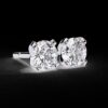 Rose Gold Round Cut Diamond Stud Earrings Made In 18/14/10 KT Gold Studded With Certified Lab Diamonds For The Anniversary And Wedding Gift
