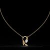 Leaf Vine Pendant with Marquise Cut Diamond Made In 18/14/10 KT Gold Studded With Certified Lab Diamonds For The Anniversary Gift For Her