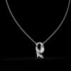 Leaf Vine Pendant with Marquise Cut Diamond Made In 18/14/10 KT Gold Studded With Certified Lab Diamonds For The Anniversary Gift For Her
