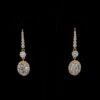 Elegant Gold Drop Earrings with Oval Cut Made In 18 / 14 / 10KT Gold Studded With Certified Lab Diamond For The Wedding And Anniversary Gift