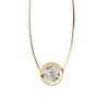 Gold Round Solitaire Diamond Pendant Made In 18 / 14 / 10 KT Gold Embellished With Certified Lab Diamonds For The Anniversary Gift For Her
