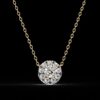 Beautiful Round Diamond Pendant Made In 18 / 14 / 10 KT Gold Studded With Certified Lab Diamonds For The Anniversary Gift For Her