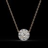 Beautiful Round Diamond Pendant Made In 18 / 14 / 10 KT Gold Studded With Certified Lab Diamonds For The Anniversary Gift For Her