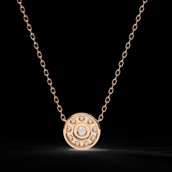 Beautiful Round Diamond Pendant Made In 18 / 14 / 10 KT Gold Studded With Certified Lab Diamonds For The Anniversary Gift For Her
