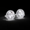 Classic Halo Round-Cut Diamond Stud Earrings Made In 18 14/10KT Gold Studded With Certified Lab Diamond For The Anniversary And Wedding Gift