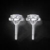 Classic Halo Round-Cut Diamond Stud Earrings Made In 18 14/10KT Gold Studded With Certified Lab Diamond For The Anniversary And Wedding Gift