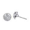 Classic Halo Round-Cut Diamond Stud Earrings Made In 18 14/10KT Gold Studded With Certified Lab Diamond For The Anniversary And Wedding Gift