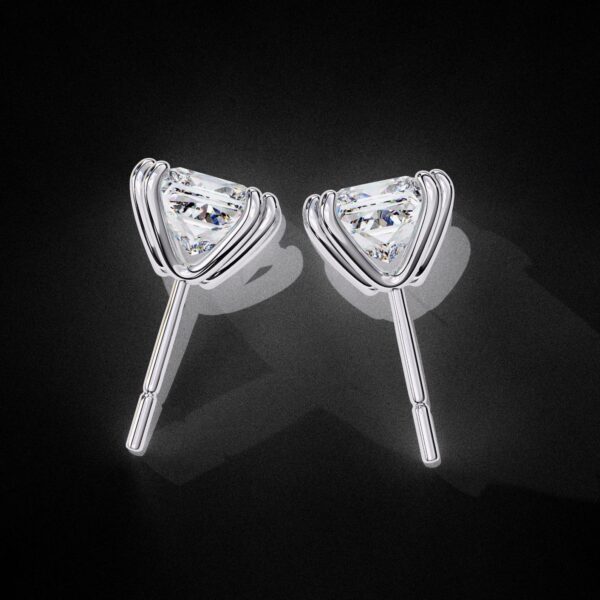 Elegant Princess-Cut Stud Earrings Made In 18 / 14 / 10 KT Gold Studded With Certified Lab Diamond For The Anniversary And Wedding Gift