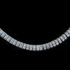 Luxury Round Cut 5 MM Tennis Chain Made In 925 Sterling Silver Studded With Shinny Moissanite Diamonds For The Birthday Gift , Unisex Chain
