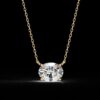Eternal Sparkle Oval Diamond Pendant Made In 18 / 14 /10K T Gold Embellished With Certified Lab Diamond For The Anniversary Gift For Her