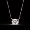 Eternal Sparkle Oval Diamond Pendant Made In 18 / 14 /10K T Gold Embellished With Certified Lab Diamond For The Anniversary Gift For Her