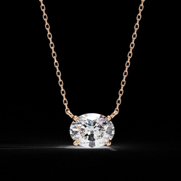 Eternal Sparkle Oval Diamond Pendant Made In 18 / 14 /10K T Gold Embellished With Certified Lab Diamond For The Anniversary Gift For Her