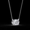 Eternal Sparkle Oval Diamond Pendant Made In 18 / 14 /10K T Gold Embellished With Certified Lab Diamond For The Anniversary Gift For Her