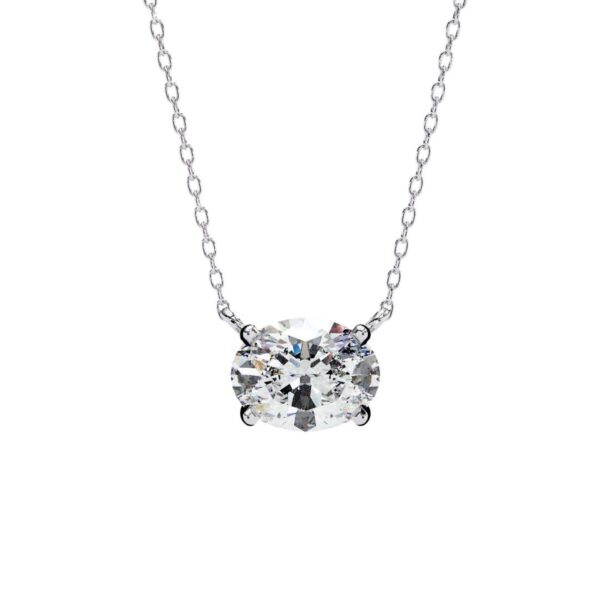 Eternal Sparkle Oval Diamond Pendant Made In 18 / 14 /10K T Gold Embellished With Certified Lab Diamond For The Anniversary Gift For Her