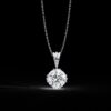Elegant Round-Cut Solitaire Pendant Made In 18 / 14 / 10 KT Gold Embellished With Certified Lab Diamonds For The Anniversary Gift For Her