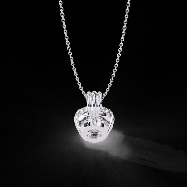 Elegant Round-Cut Solitaire Pendant Made In 18 / 14 / 10 KT Gold Embellished With Certified Lab Diamonds For The Anniversary Gift For Her