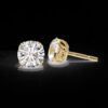 Classic Round Diamond Stud Earrings Made In 18 / 14 / 10 KT Gold Studded With Certified Lab Diamond For The Anniversary And Wedding Gift